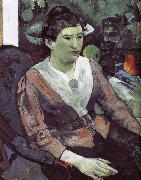 Cezanne s still life paintings in the background of portraits of women Paul Gauguin